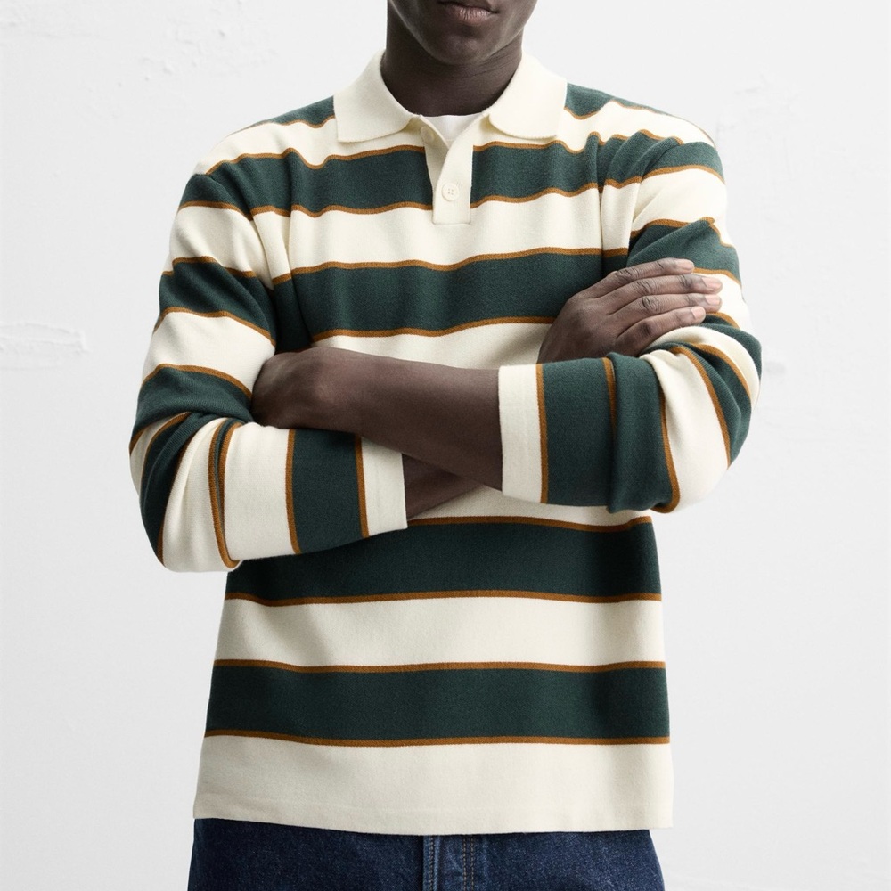 Zara Unisex Soft Knit Polo Shirt Size XL NWT!